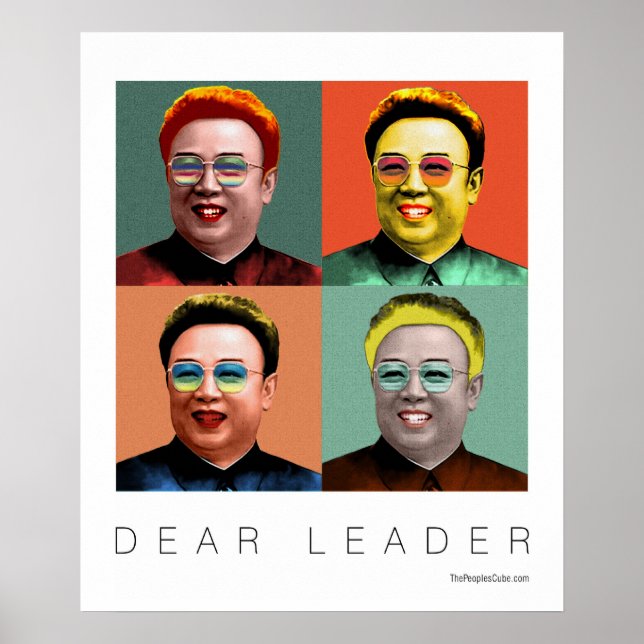 Poster Cher dirigeant Kim Jong Il (Devant)