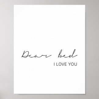 Poster Cher lit, je t'aime