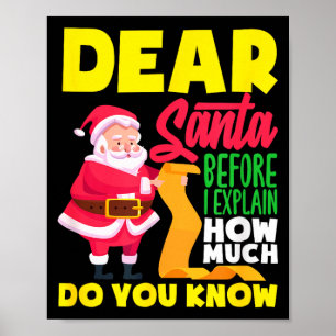 Poster Cher Père Noël avant d'expliquer combien vous en s