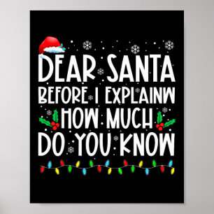 Poster Cher Père Noël avant que j'explique combien savez-