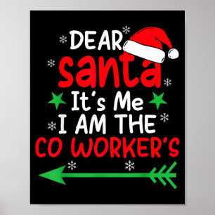 Poster Cher Père Noël C'est La Faute De Mon Collègue Que