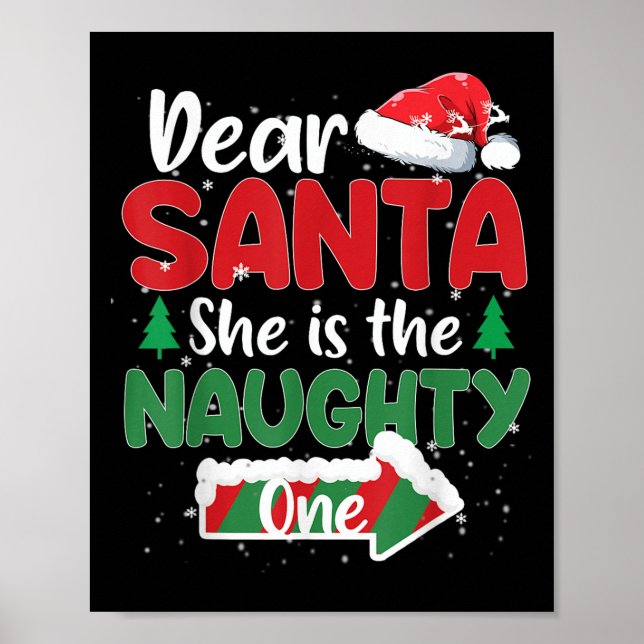 Poster Cher Père Noël, Elle Est La Mignonne Des Couples (Devant)