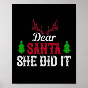 Poster Cher Père Noël, Elle L'A Fait