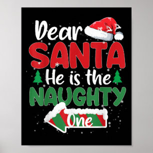 Poster Cher Père Noël Il Est Le Vilain Petit Couple Corre