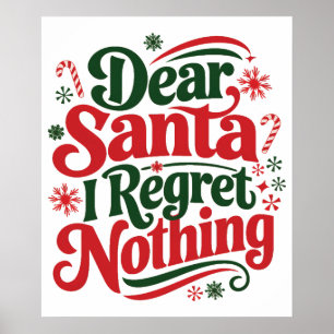 Poster Cher Père Noël, je ne regrette rien