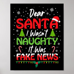 Poster Cher Père Noël Je n'étais pas vilain c'était de fa