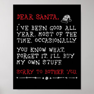 Poster Cher Père Noël, je vais acheter ma propre lettre à
