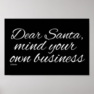 POSTER CHER PÈRE NOËL, PENSEZ À VOTRE PROPRE ENTREPRISE