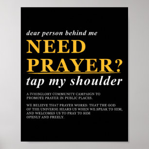 Poster Cher Personne Derrière Moi Besoin De Prière Tapez 