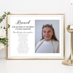 Poster Cher Seigneur Mère de la mariée Mariage de la phot