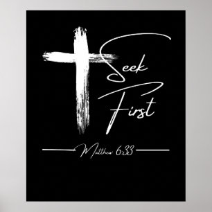 Poster Chercher d'abord - Matthieu 6:33