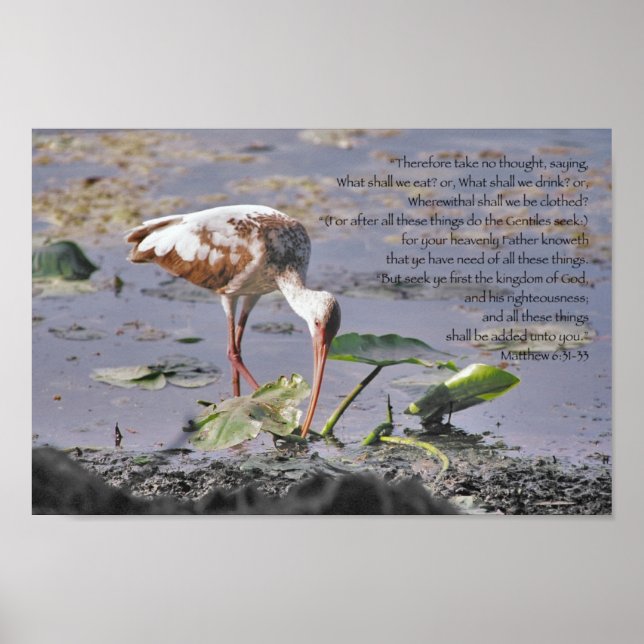 Poster Cherchez d'abord le royaume de Dieu Écriture (Devant)