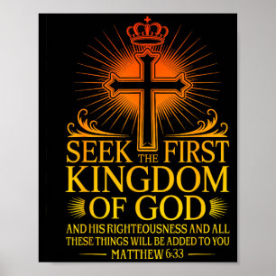 Poster Cherchez d'abord le royaume de Dieu Matthieu Bi ch