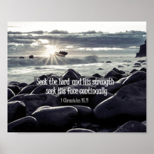 Poster Cherchez le Seigneur Bible Verse