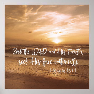 Poster Cherchez le Seigneur et Sa Force; Son Écriture Vis