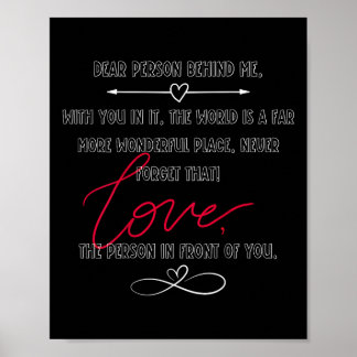 Poster Chère Personne Derrière Moi Aime La Personne Devan