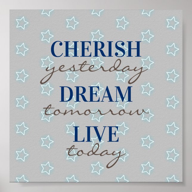 Poster Cherish hier Rêver demain Live aujourd'hui (Devant)