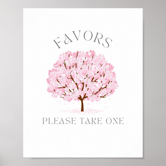 Poster Cherry Blossom Faveurs signe pour la fête (Devant)
