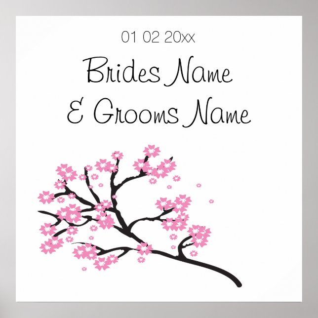 Poster Cherry Blossom Mariage Souvenirs Cadeaux Cadeaux c (Devant)