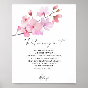 Poster Cherry Blossom - printemps mettre une bague sur le