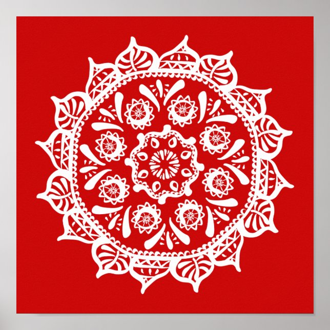 Poster Cherry Mandala (Devant)
