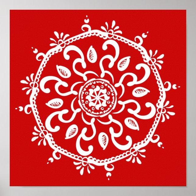 Poster Cherry Mandala (Devant)