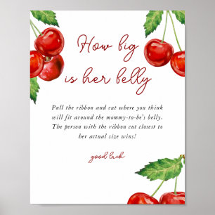 Poster Cherry Quelle Est La Taille De Son Ventre Baby sho