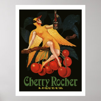 Poster Cherry Rocher Liquor 1922 (Annonces Vintages)