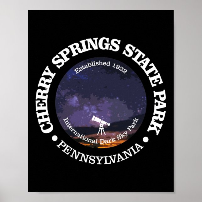 Poster Cherry Springs State Park Shirt Funny Hiking 1922  (Devant)