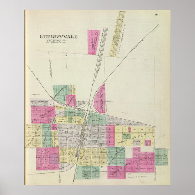 Poster Cherryvale, comté de Montgomery, Kansas (Devant)