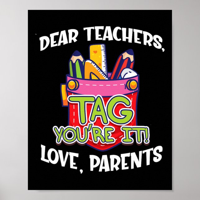 Poster Chers enseignants Étiquette Vous êtes ça l'amour P (Devant)