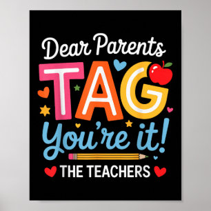 Poster Chers parents, étiquetez vous et #39 ; re It Love