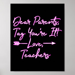 Poster Chers parents, étiquette Vous êtes C'est drôle Cad
