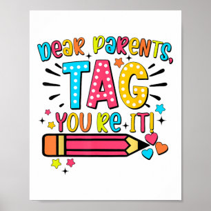 Poster Chers parents Tag You It Love Enseignants Dernier 
