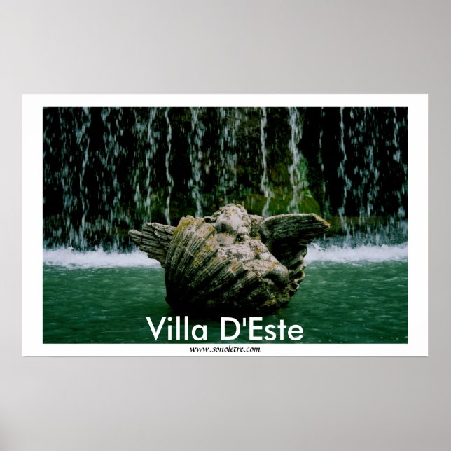 Poster Chérubin dans la fontaine de la Villa D'Este (Devant)