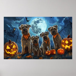 Poster Chesapeake Bay Terrier Halloween Éffrayant