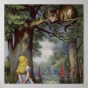 Poster Cheshire Cat Canvas Art