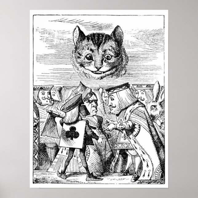 Poster Cheshire Cat sur Wonderland (Devant)