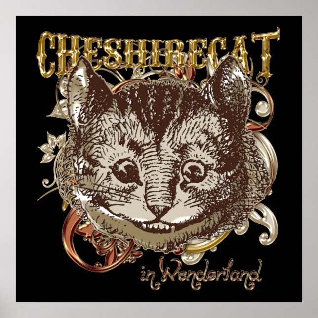 Poster Cheshire Chat Carnivale Style (Version Or) (Devant)
