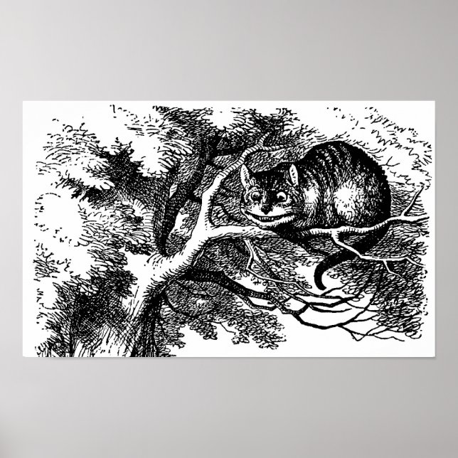 Poster Cheshire Chat Sourire Alice au pays des merveilles (Devant)