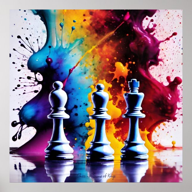 Poster Chess A Game of Kings AI Imaginaire Art numérique  (Devant)