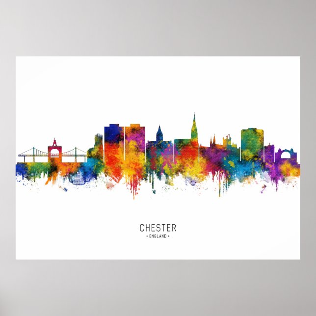 Poster Chester England skyline (Devant)