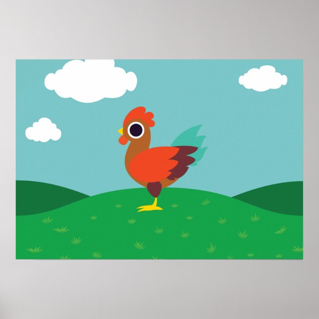 Poster Chester le coq (Devant)