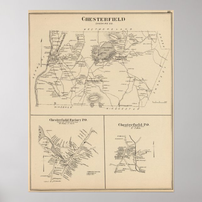 Poster Chesterfield, Cheshire Co (Devant)