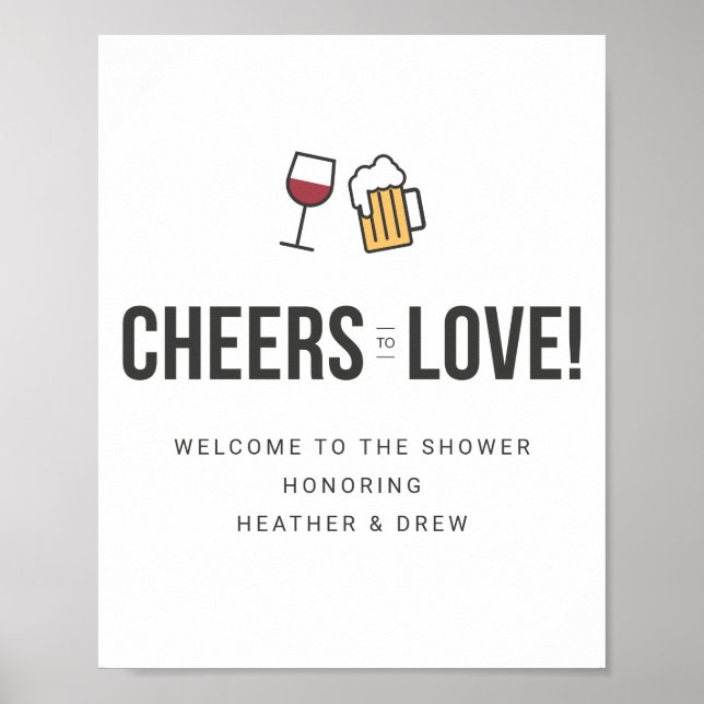 Poster Cheval à l'amour Couples Wedding shower Sauvez la  (Devant)