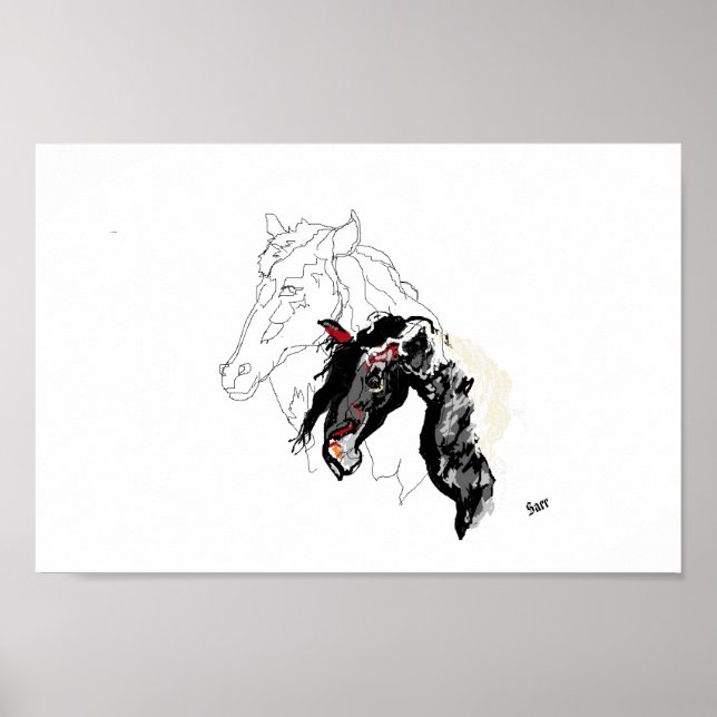 Poster : Cheval à l'intérieur (Devant)