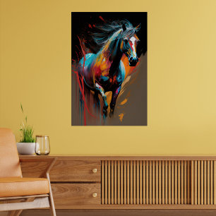 Poster Cheval Abstrait 2