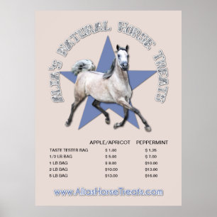 Poster Cheval Arabe - festins naturels du cheval d'Alia