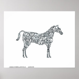 Poster CHEVAL ARABE par NICHOLAS MINIFACES