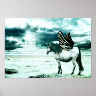 Poster cheval avec ailes